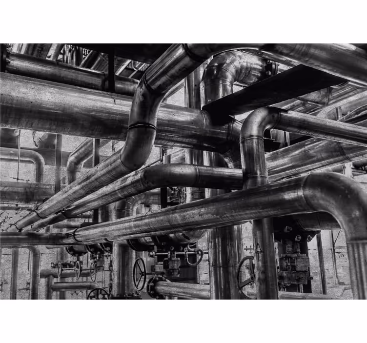 Fotomurais texturas e padrões de tubos industriais - TenStickers