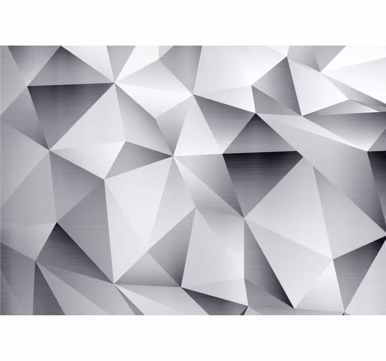 Murais de Parede 3D Padrão geométrico cósmico prateado - TenStickers