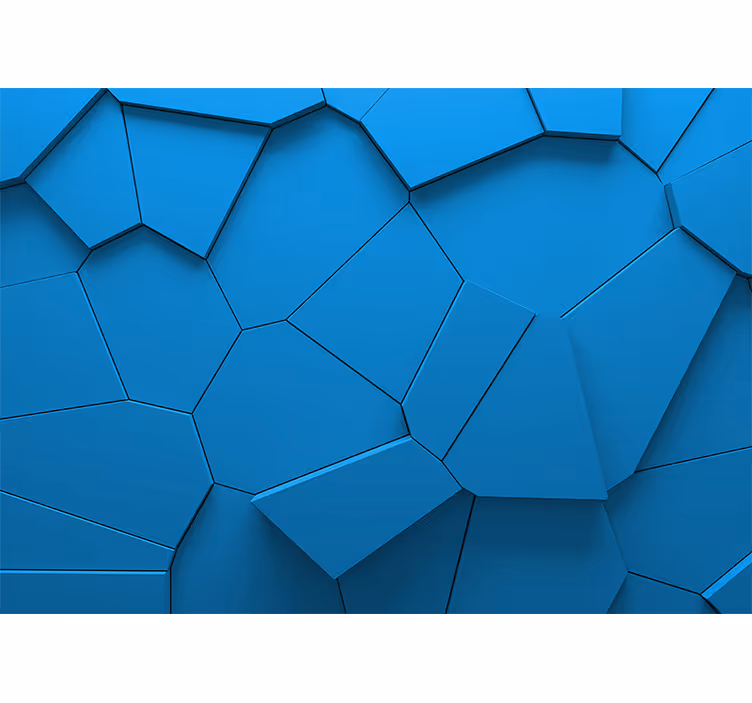Fotomurais texturas e padrões padrão azul geométrico - TenStickers