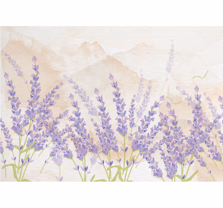Fotomurais flores cena de campos de lavanda - TenStickers