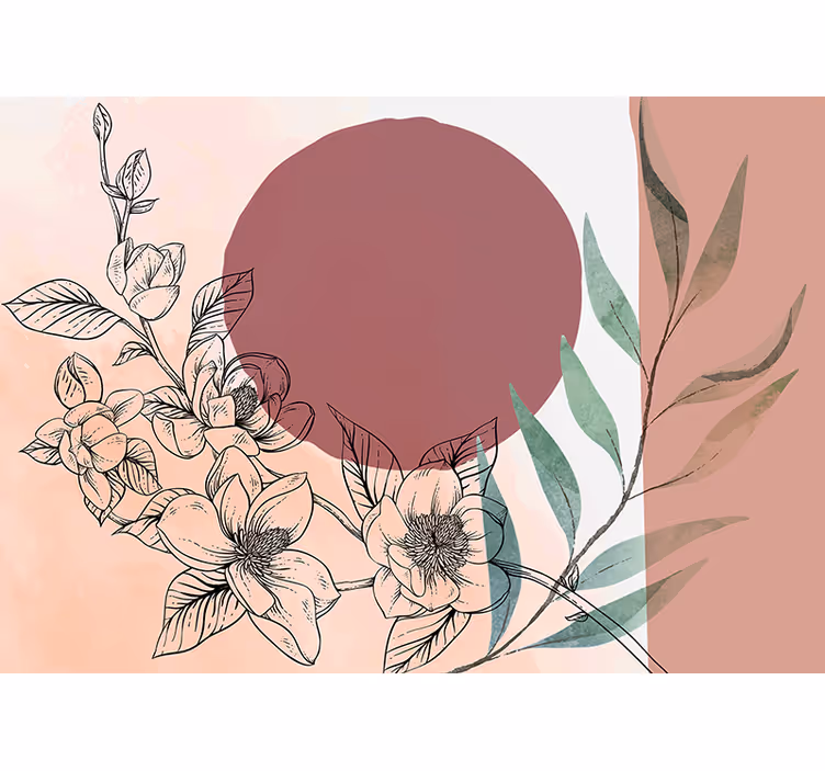 Fotomurais flores composição de elementos florais - TenStickers