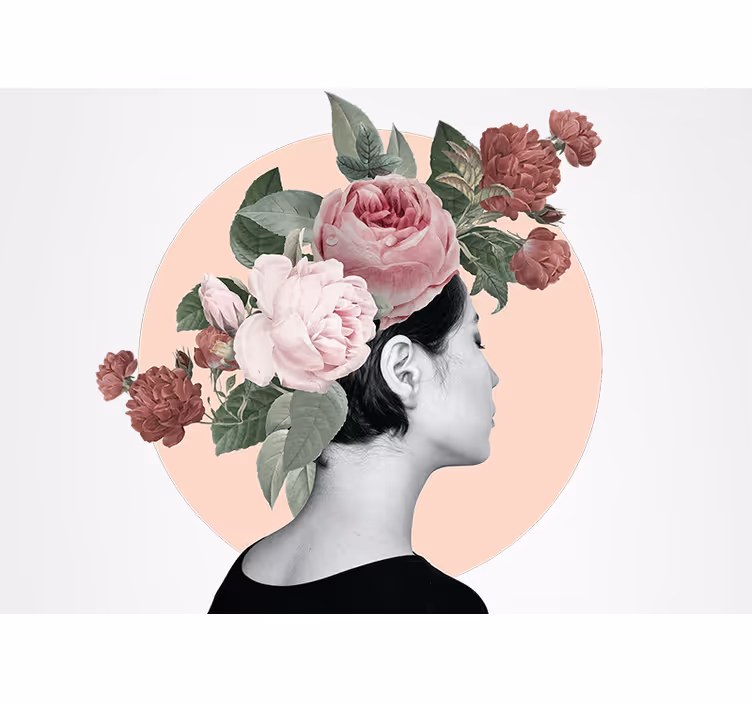 Fotomurais flores adorno floral para cabelo - TenStickers