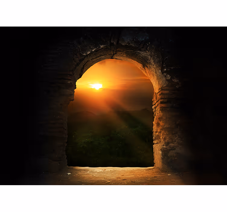 Fotomurais de paisagens pôr do sol pelo arco - TenStickers