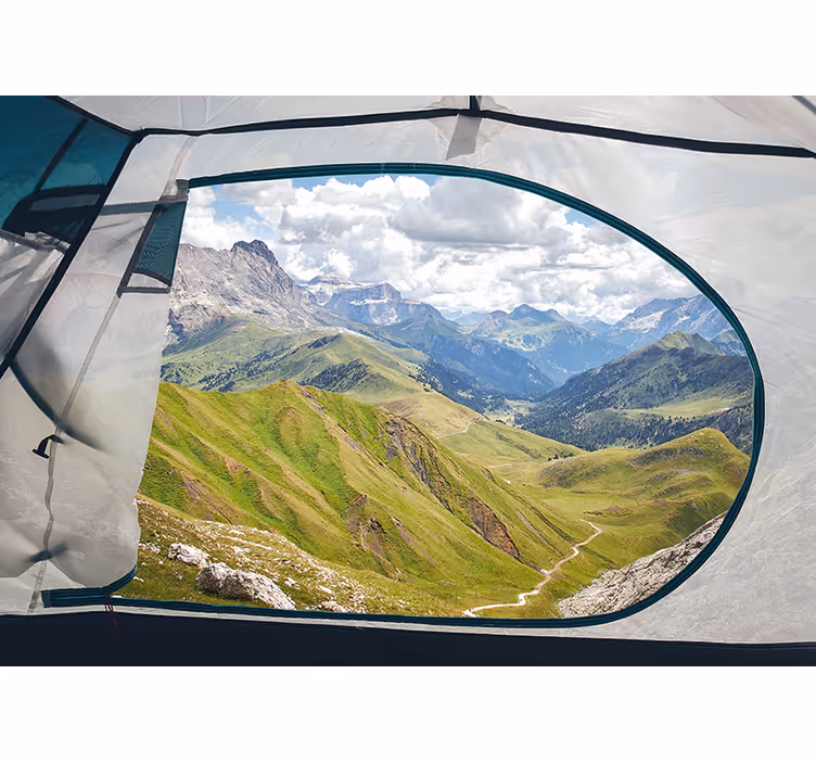 Fotomurais de paisagens paisagem montanhosa verdejante - TenStickers