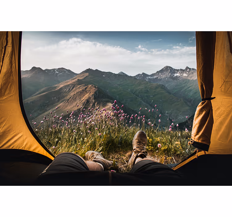 Fotomurais de paisagens vista tranquila da montanha - TenStickers