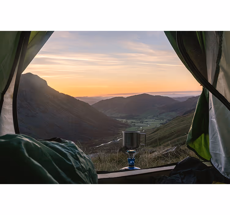 Fotomurais de paisagens vista montanhosa pitoresca - TenStickers