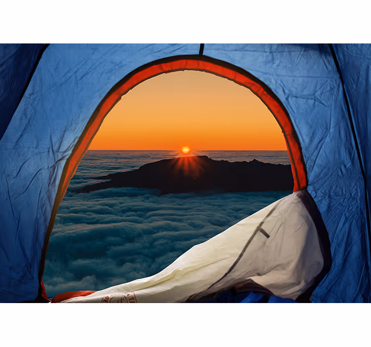 Fotomurais de paisagens vista do crepúsculo nas montanhas - TenStickers