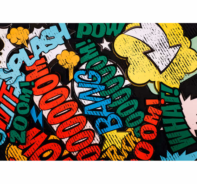 Mural de parede de arte urbana sons de quadrinhos - TenStickers
