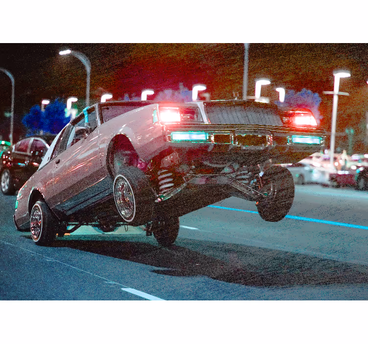 Mural de parede veículos acrobacia de carros clássicos - TenStickers