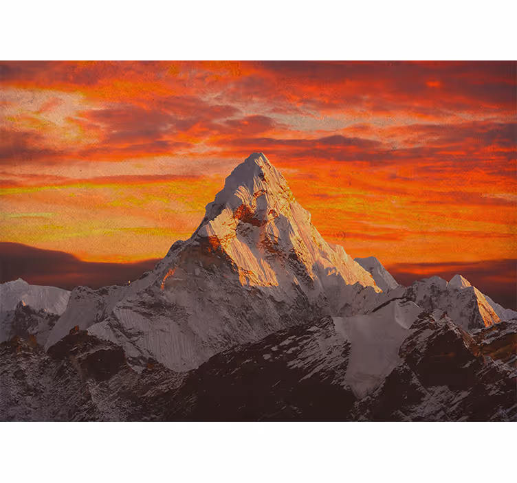 Mural de parede montanha pôr do sol majestoso - TenStickers