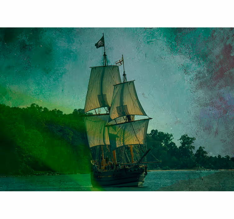 Mural de parede veículos embarcação à vela - TenStickers