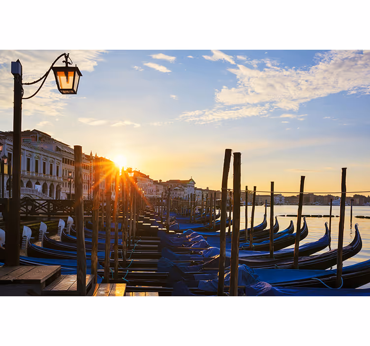 Fotomurais cidades e países cena do pôr do sol em veneza - TenStickers