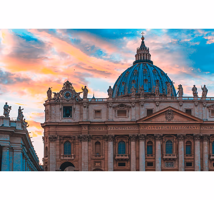 Fotomurais cidades e países cúpula da basílica de são pedro - TenStickers