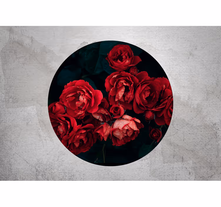 Mural de parede rosas flores de rosa vermelha - TenStickers