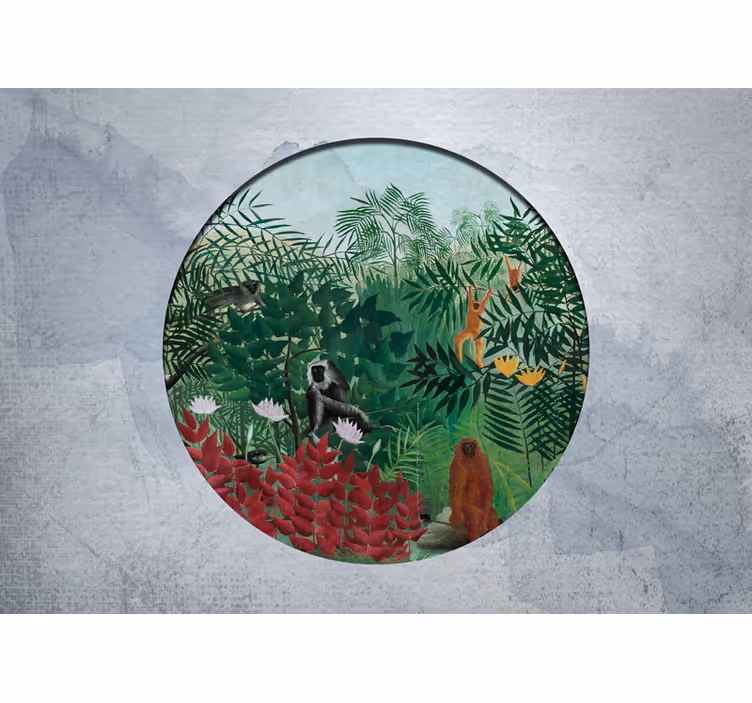 Fotomural selva cena vibrante de selva - TenStickers