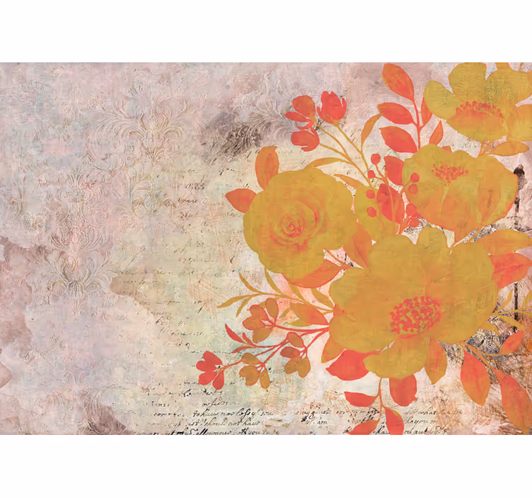 Fotomurais flores composição floral amarela - TenStickers