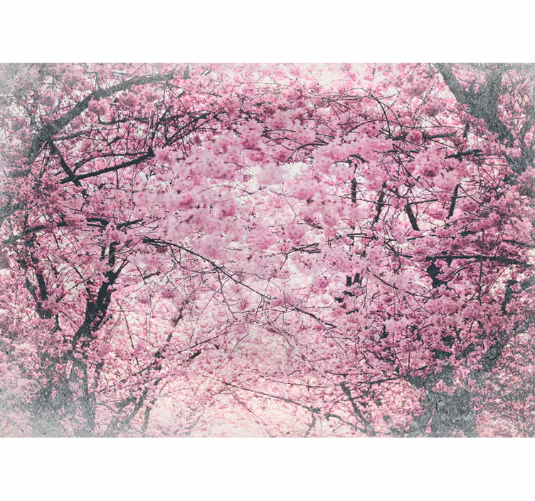 Fotomurais flores bosque de cerejeiras - TenStickers