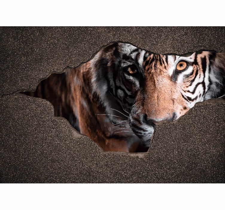 Mural de parede animais em close de tigre - TenStickers