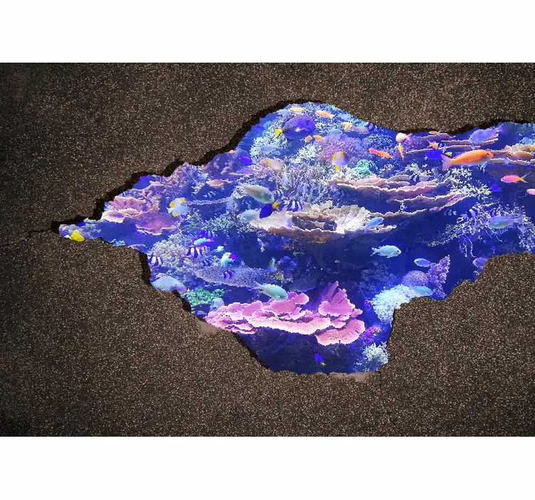Mural de parede natureza paisagem coral submersa - TenStickers