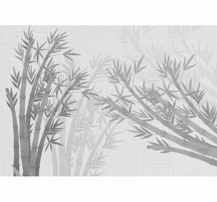 Mural de parede bambu silhuetas elegantes de bambu - TenStickers