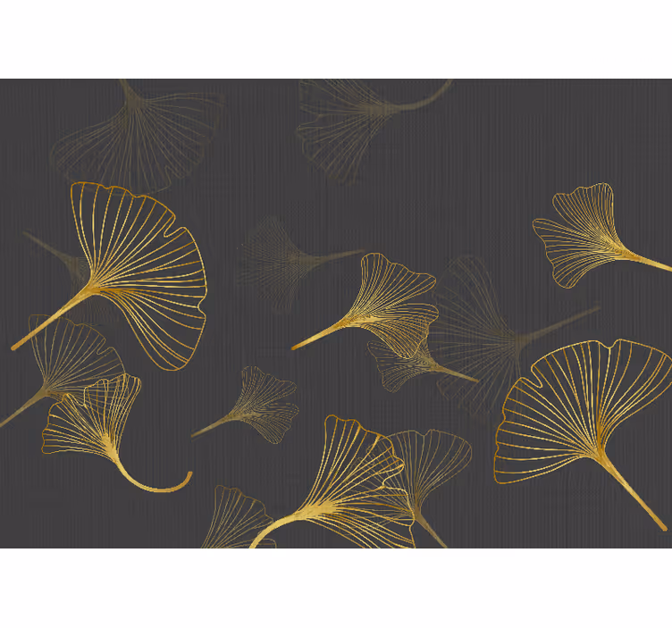 Fotomurais flores com motivo de folha de ginkgo - TenStickers