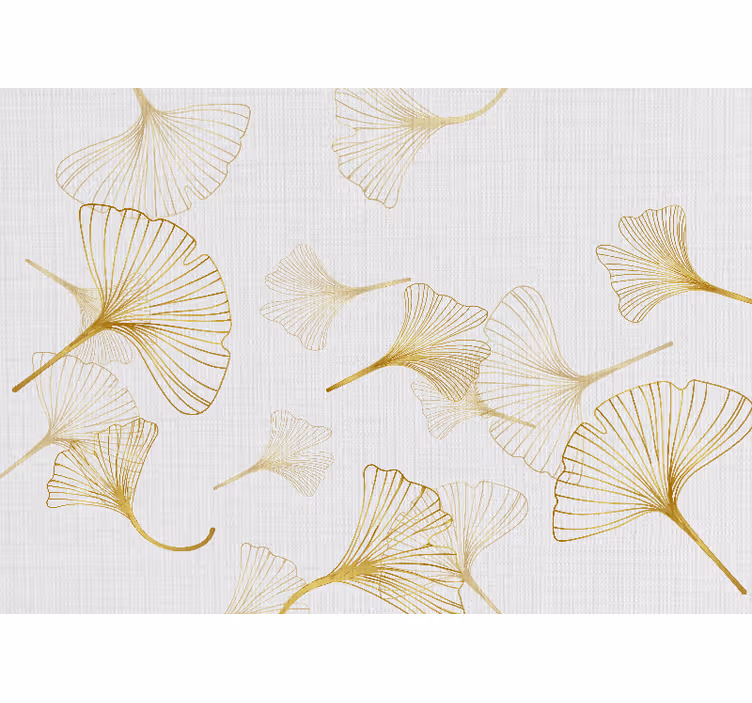 Fotomurais flores padrões de folhas de ginkgo - TenStickers