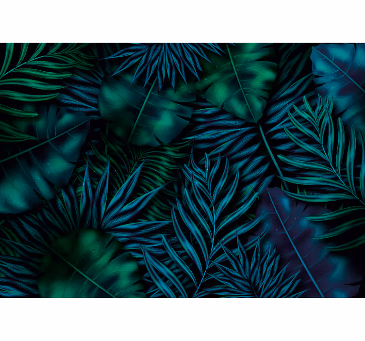 Mural de parede natureza com motivo de folhagem exótica - TenStickers