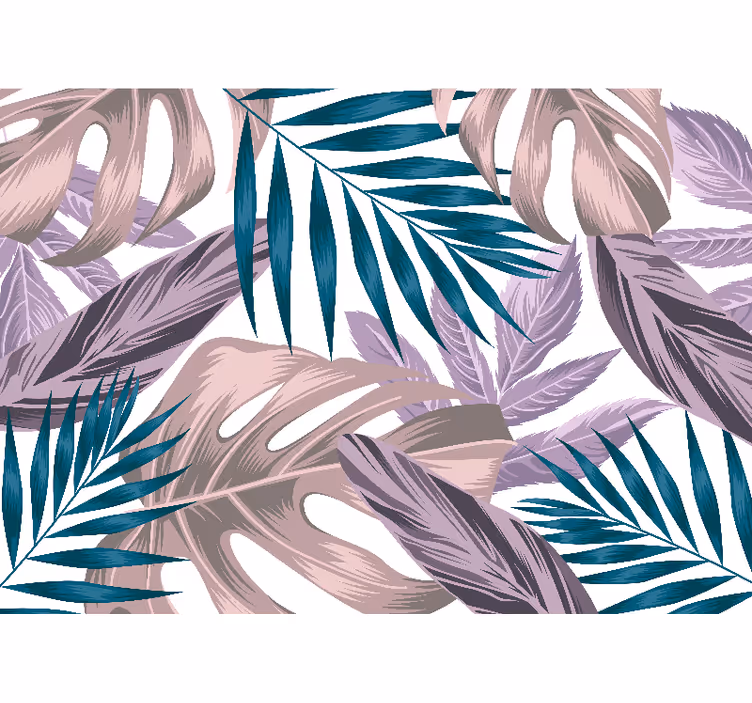 Mural de parede natureza com motivo de folhagens tropicais - TenStickers
