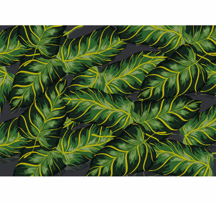 Mural de parede natureza padrão folhagem exuberante - TenStickers