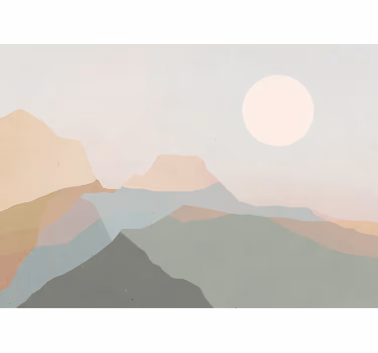Fotomurais de paisagens vista do crepúsculo na montanha - TenStickers