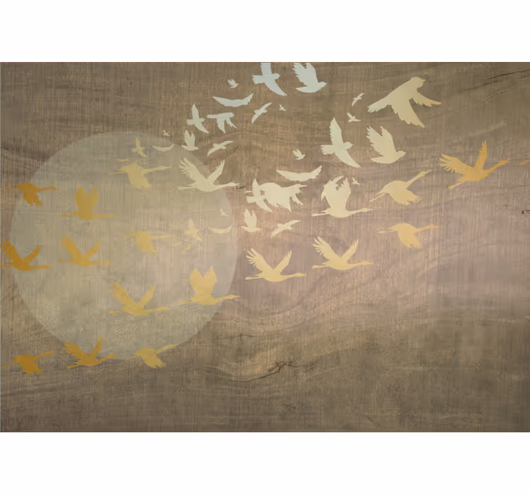 Mural de parede natureza pássaros em voo - TenStickers