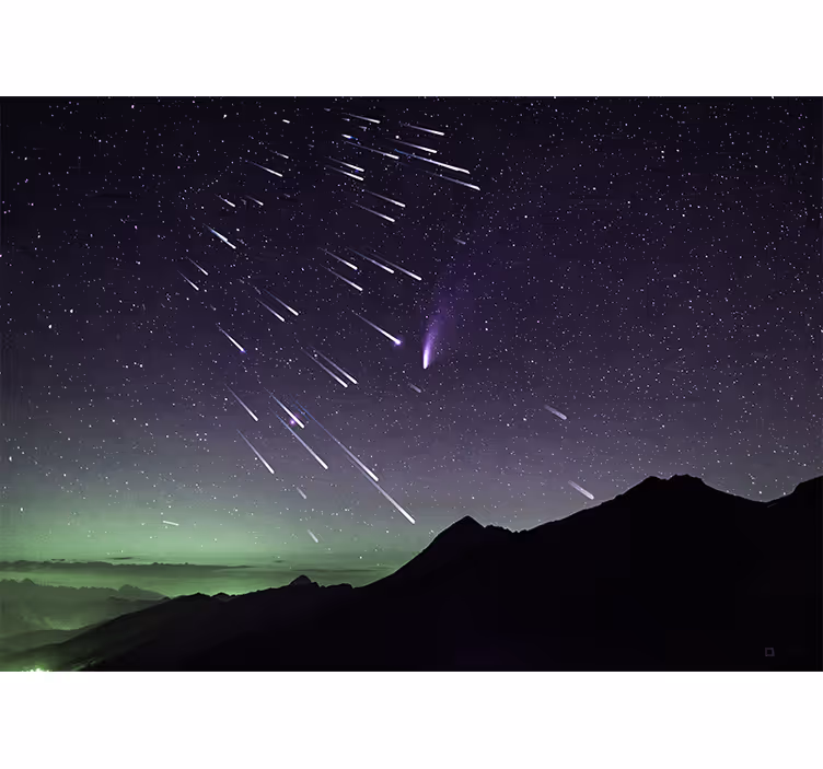 Mural de parede espaço noite de estrelas cadentes - TenStickers