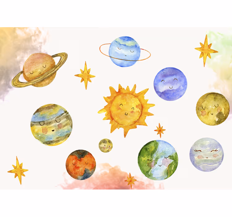 Mural de parede fantasía corpos celestiais brincalhões - TenStickers