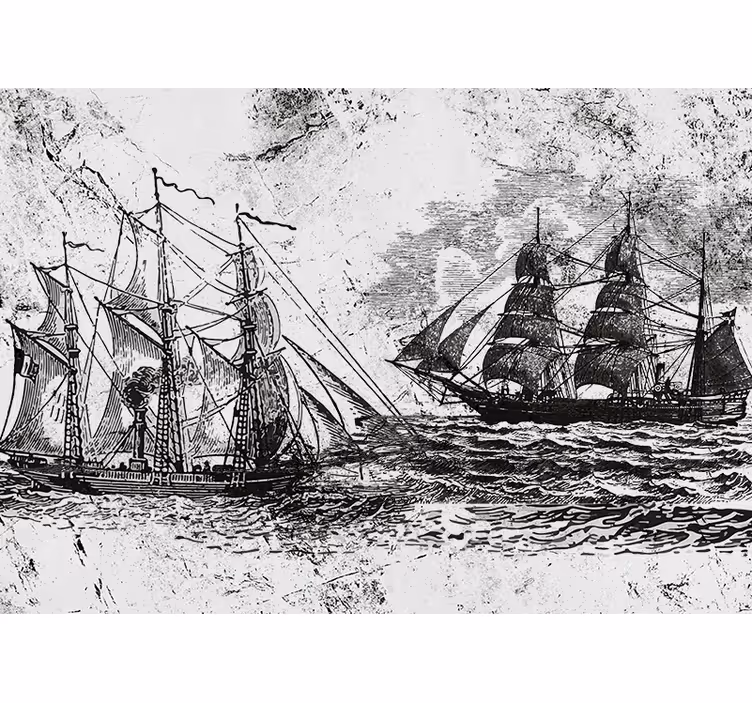 Mural de parede veículos barcos à vela históricos - TenStickers