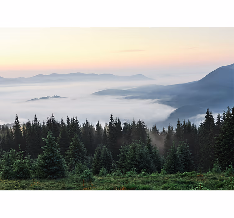 Fotomurais de paisagens vista tranquila das montanhas - TenStickers