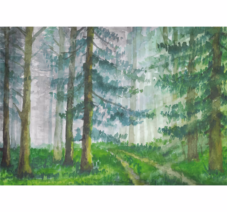 Mural de parede bosques detalhe de caminho florestal - TenStickers