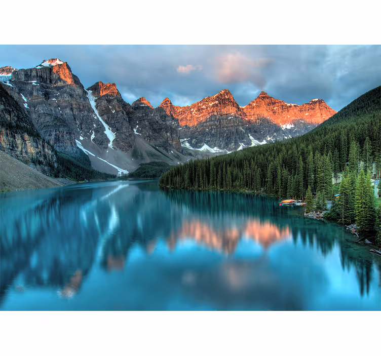 Fotomurais de paisagens lago alpino grande - TenStickers