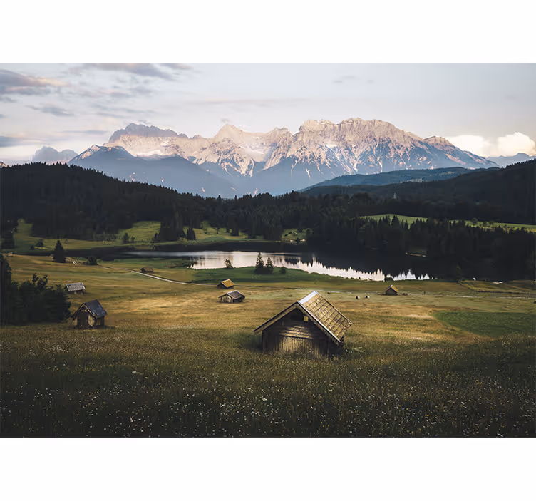 Fotomurais de paisagens cena de montanha serena - TenStickers