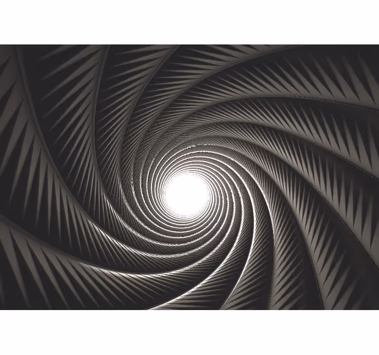 Mural de parede abstrato túnel de luz espiralado - TenStickers