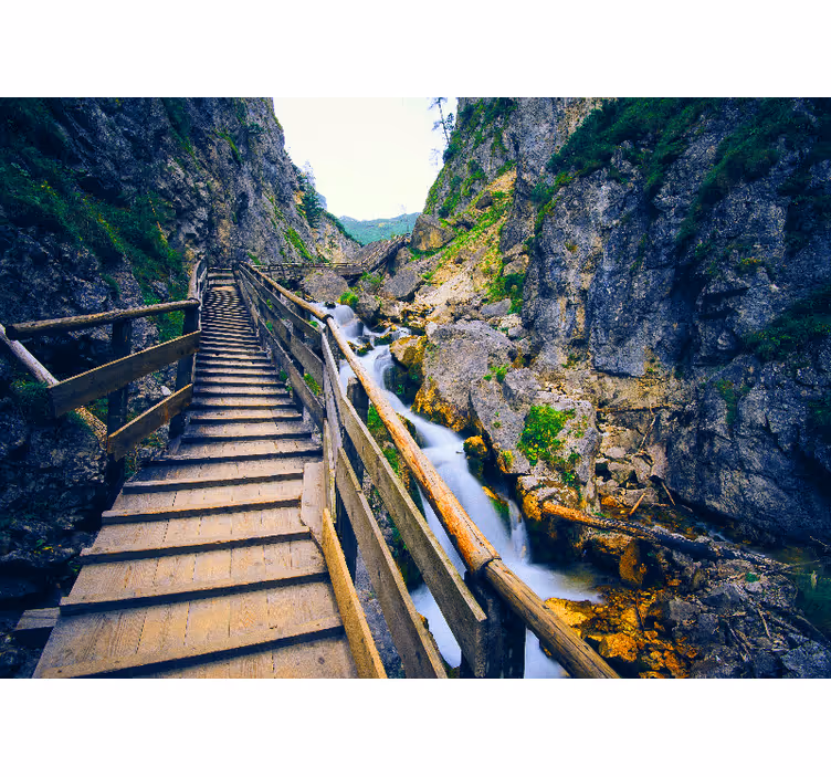 Fotomurais de paisagens caminho montanhoso cênico - TenStickers