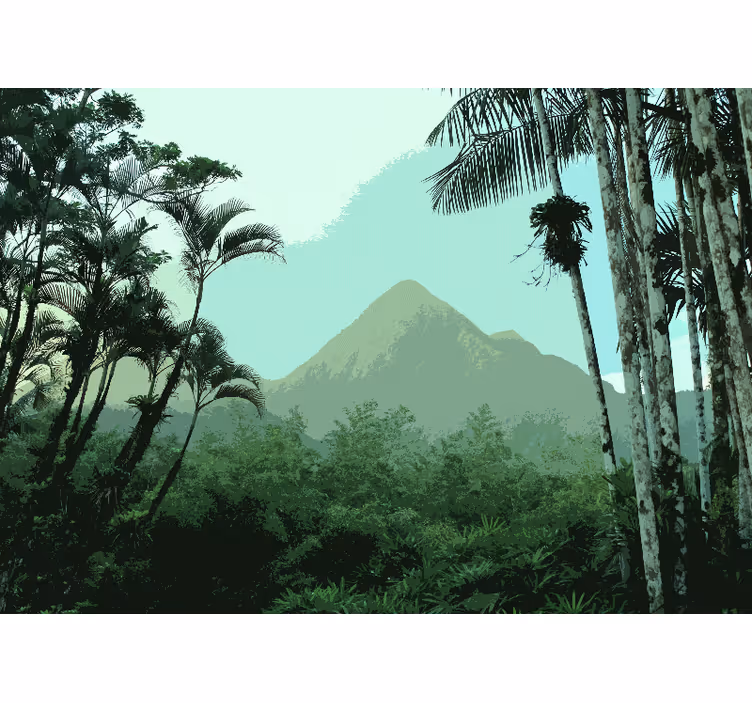 Fotomurais de paisagens Selva oásis - TenStickers