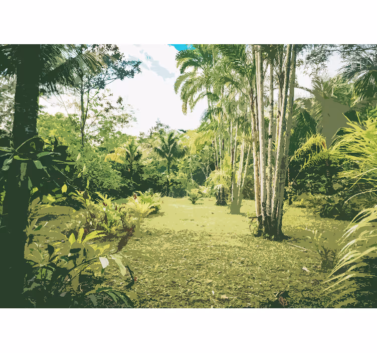 Fotomural selva paisagem tropical luxuriante - TenStickers