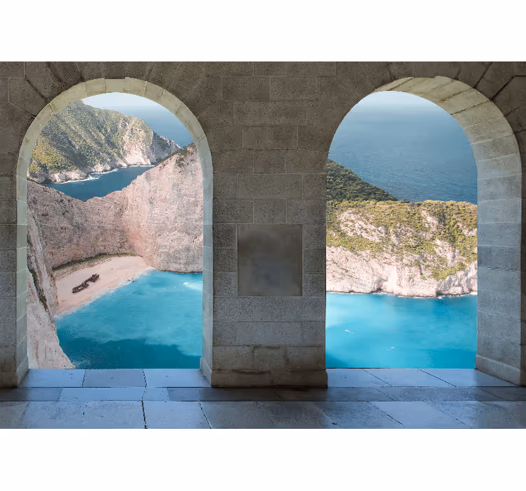 Fotomurais de paisagens arco da vista costeira - TenStickers