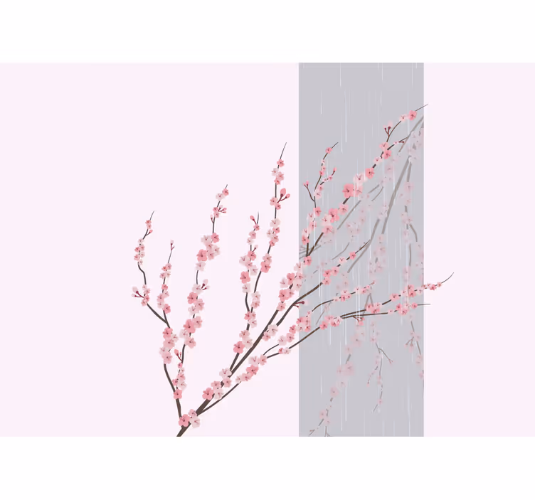 Fotomurais flores rosas suaves - TenStickers