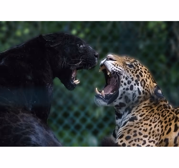 Murais de Parede Luta de lindos tigres - TenStickers