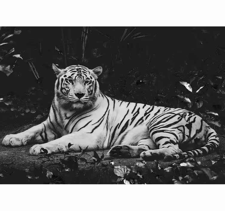 Mural de parede animais tigre branco nobre - TenStickers