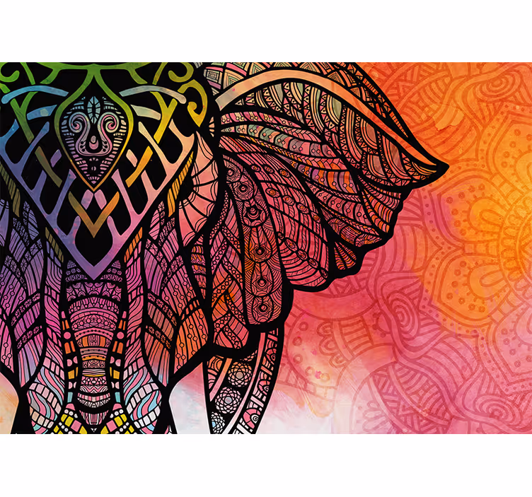 Mural de parede mandalas design étnico gradiente - TenStickers