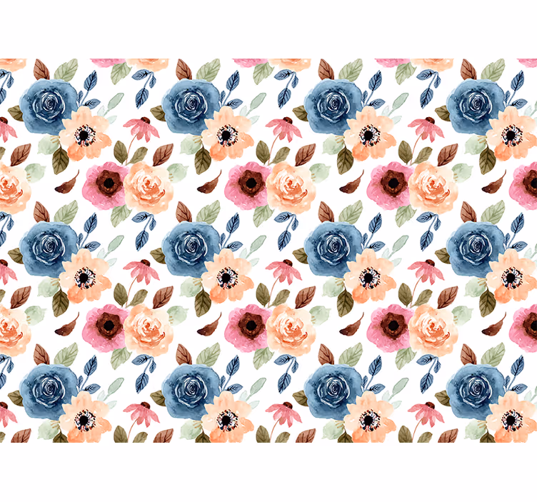 Fotomurais flores Flores elegantes em aquarela - TenStickers