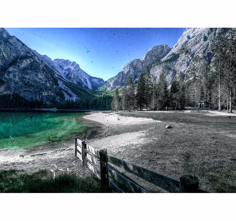 Fotomurais de paisagens serenidade do lago montanhoso - TenStickers