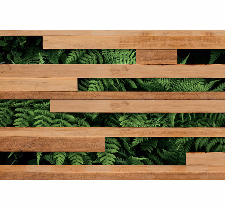Mural de parede natureza camadas de vegetação exuberante - TenStickers